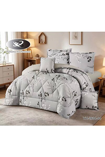BIET ALMAFROSHAT 6-Piece Quilted Bedspread Set with a Quilted Bed Runner
