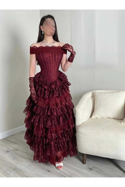Liva فستان سهره دانتيل