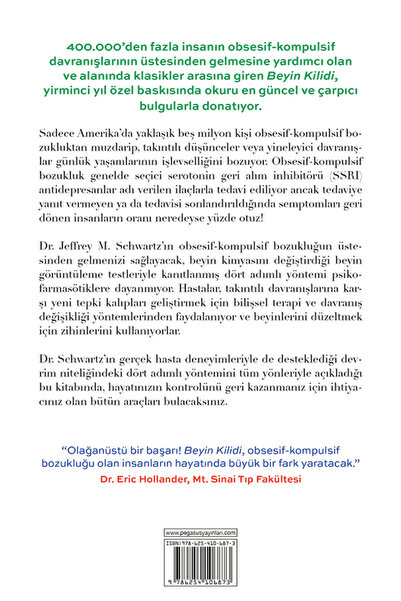 Pegasus Yayınları Beyin Kilidi: Obsesif-Kompulsif Davranışlardan Kurtulun - Dr. Jeffrey M. Schwartz ve Beverly Beyette