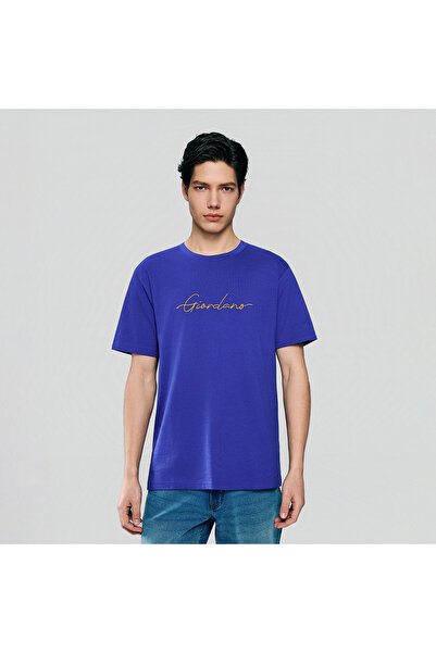 Giordano Men’s Slim Fit Cotton Signature Print Tee