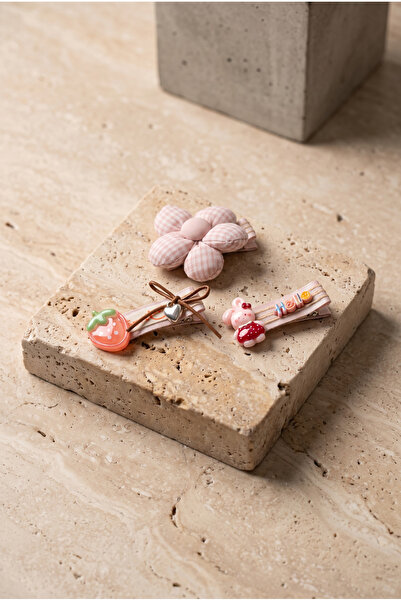 Katia&Bony Girl's Daisy 3-Piece Buckle Set Pink