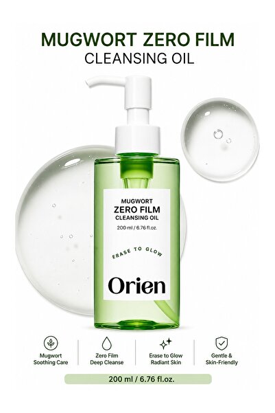 Orien Mugwort Zero Film Cleansing Oil 200ml – Gentle Makeup, Sunscreen & Sebu...