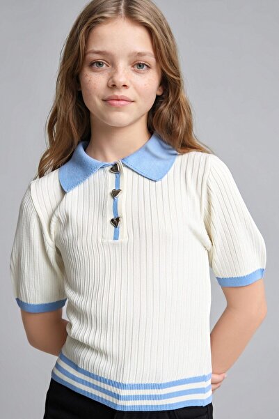 DeFacto Regular Fit Polo Collar Sweater for Girls I1714A826Au