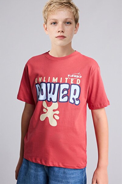 DeFacto Overshirt Fit Crew Neck Printed Short Sleeve T-Shirt for Boys I6735A8...