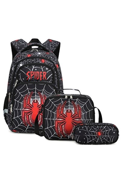 Joystos Set rucsac școlar ergonomic Joystos, model Spiderman, pentru băieți, ...