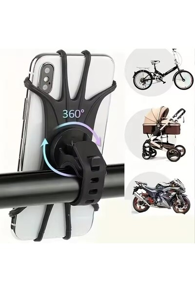 Choice Black Bike Phone Holder Bicycle Mobile Cellphone Holder Motorcycle Sta...