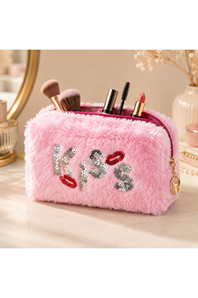 nnevora Plush Pen Holder and Makeup Bag Zippered Multi-Purpose Organizer Bag ...