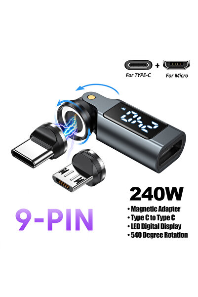 choice2 9pin Digital TC MC AUFU 9Pin Digital Display Magnetic OTG Adapter for...