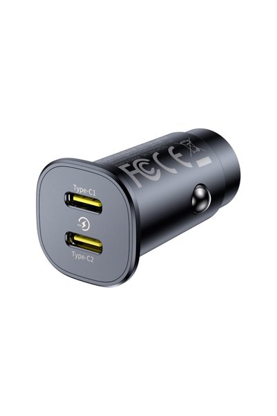 Choice1 BASEUS Dual Type-C Baseus 30W Car Charger Dual Port USB Type-C Fast C...