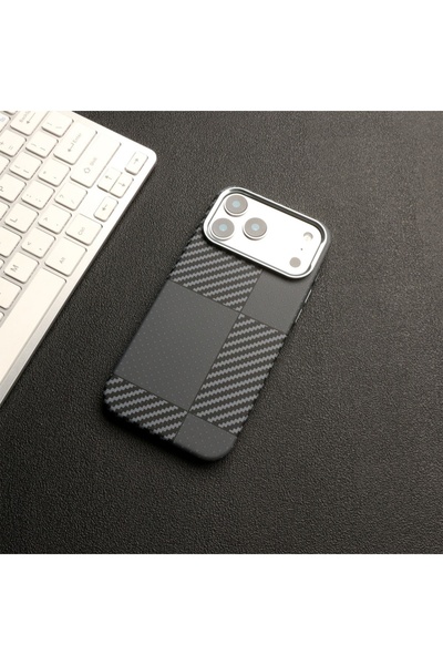 Choice iPhone17 Pro Max P4 Luxury Carbon Fiber Pattern Magnetic For Magsafe C...
