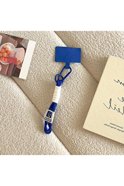 Choice3 Blue White 1Pc Color-matching Mobile Phone Lanyard Multi-functional K...