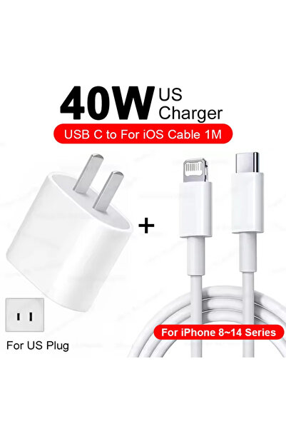 Choice1 US 2IN1 (8-14 Serie) PD 40W For iPhone Charger USB C Chargers For iPh...