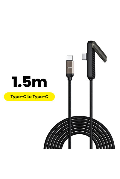 Choice 1.5M 240W Type C To Type C Cable Elbow Fast Charging Data Cable With 3...