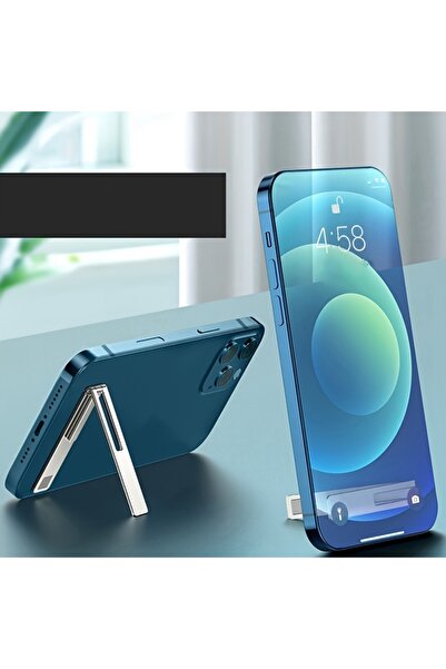 Choice Silvery 1PC One line folding phone holder desktop invisible back stick...