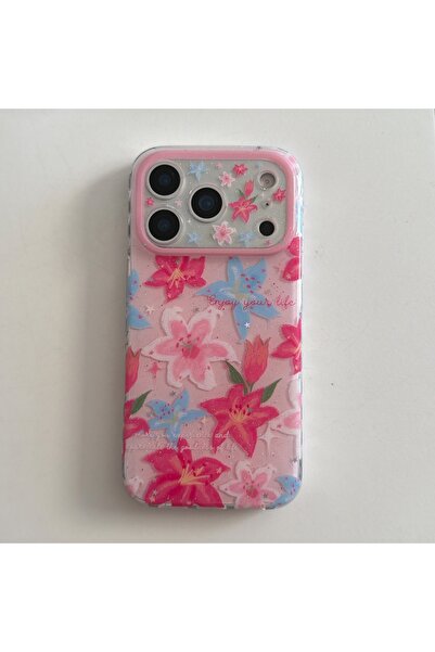 Choice3 iPhone 16 Pro TPU Pink Spring Day Beautiful Pink Blue Lily Flowers Gl...