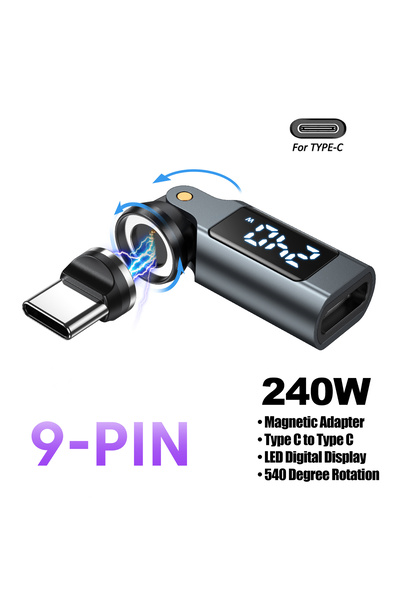 Choice5 9pin Digital Type C AUFU 9Pin Digital Display Magnetic OTG Adapter fo...