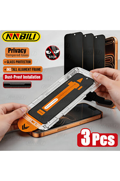 Choice28 iPhone 15 Anti Peeping 3 Pieces NNBILI 3-Pack Privacy Tempered Glass...