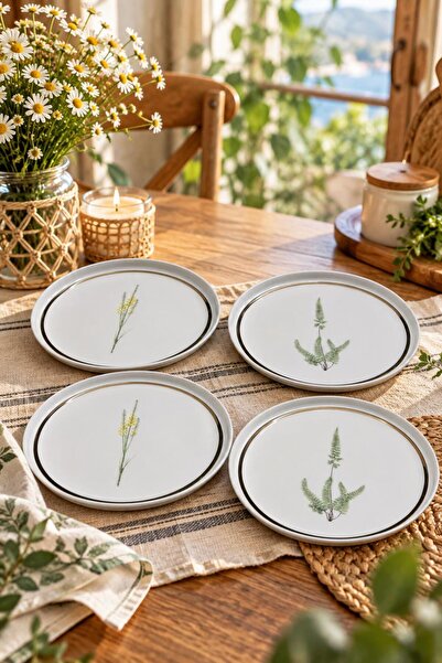Porland Botanical 21cm 4-Piece Cake Set