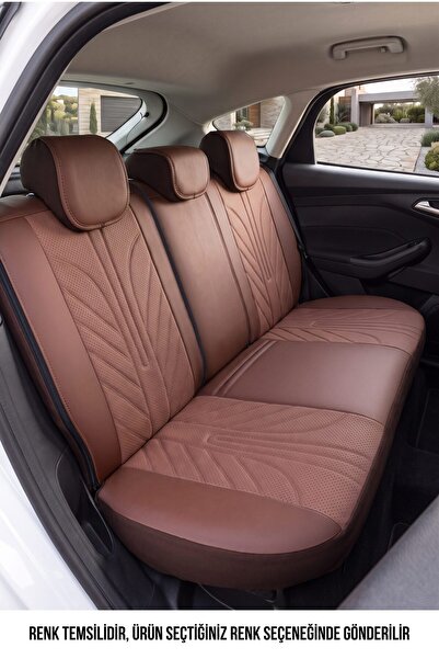 Panda Kılıf PANDA PREMIUM VERONA SERİSİ KADİFE VE DERİ KUMAŞ OTO KOLTUK KILIFI - TAM SET-TABA - SİYAH