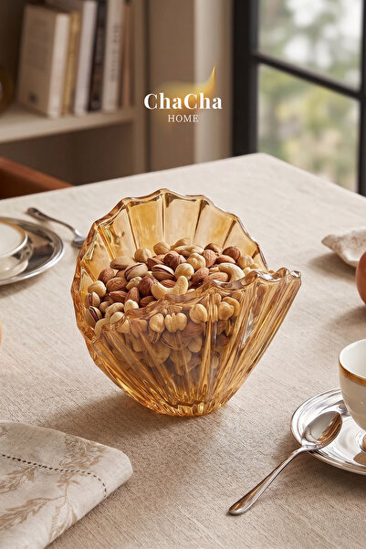 ChaCha Home Lumshell |   Premium Series Decorative Glass Oyster Snack Bowl & ...