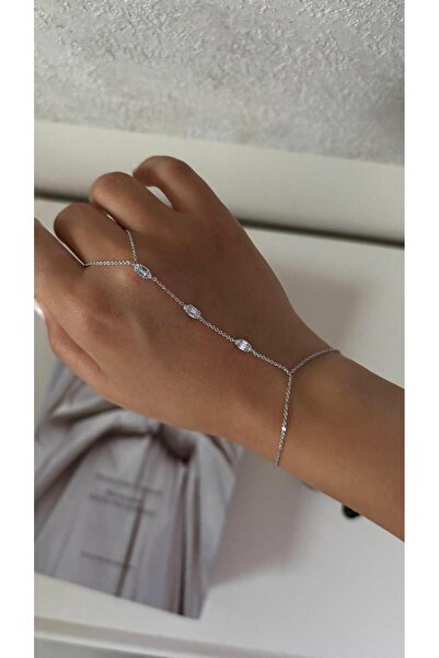 edy co GÜMÜŞ ZİRKON TAŞLI SIRALI DAMLA MODEL ŞAHMERAN