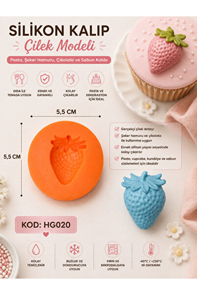 pratikpastacılık Fruit Themed Silicone Mold – Strawberry & Cherry Model |   C...