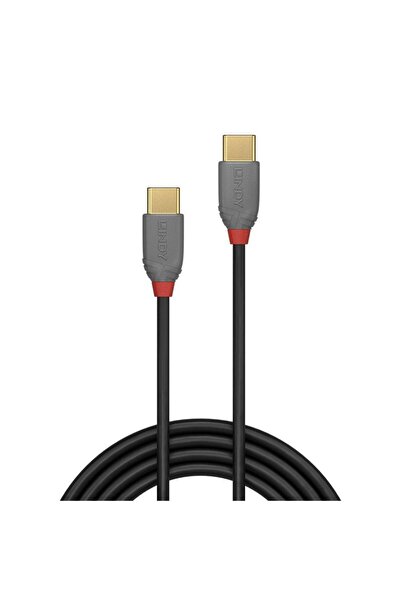 LİNDY Cablu USB 2.0 Type-C la Type-C, 3m, Anthra Line, Negru