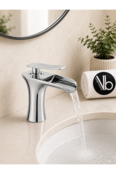 vb vitrinbanyo Chrome Waterfall Sink Faucet Chrome Waterfall Sink Tap Chrome ...