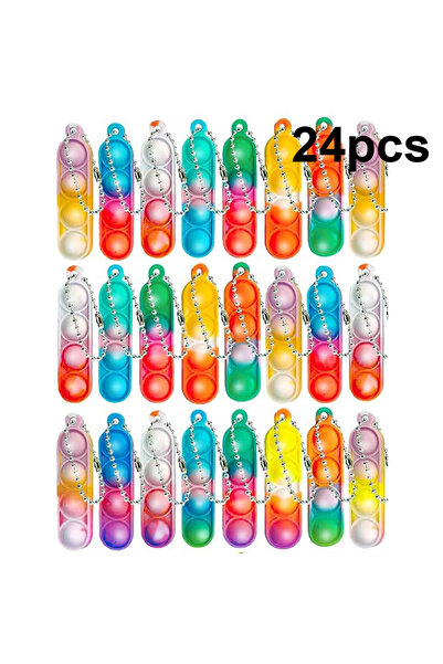 Choice 24pcs Mix 24/150Pcs Mini Pop Fidget Toy Pack Kit Keychain Stress Relie...