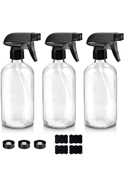 GENERAL Worldgsb Glass Spray Bottles, 16oz Refillable Containers, Empty Bosto...