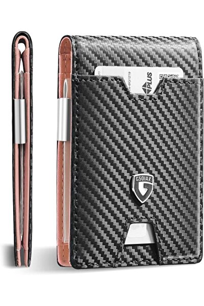 GSOIAX Mens Slim Wallet RFID Blocking Bifold wallets for men Minimalist Genui...