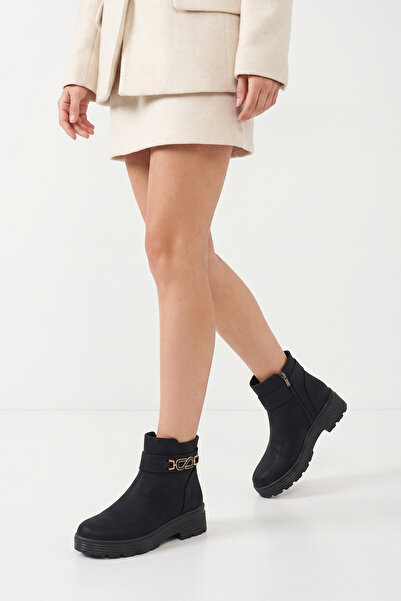 DefHeel'e S Buckle Zippered Women's Boots R15D102