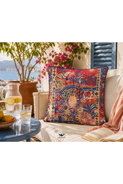 orcadeco Anatolian Garden Renkli Etnik Desenli Dekoratif Kırlent Kılıfı – Ana...