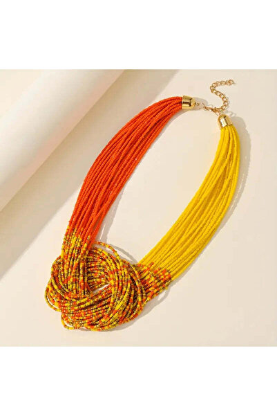 Stemma Jewelry Colier împletit Sunset din Argint 925, Placat cu Rodiu