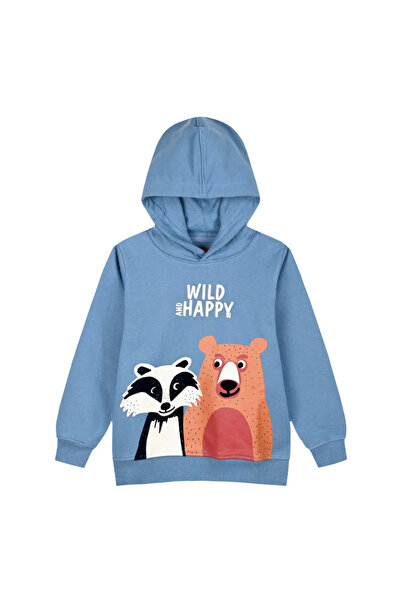 Energiers Μπλούζα φούτερ αγόρι "Wild and happy" ραφ