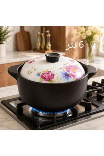 Generic Ceramic Casserole with Heat-Insulating Lid from Alsaif – 6000 ml