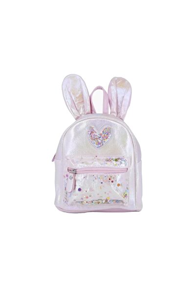 BUYNUK Iridescent Bunny Ear Backpack for Girls | Cute Glitter School Bag with...