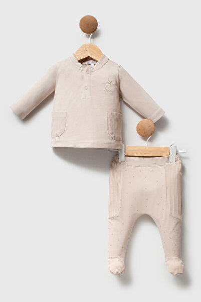 Csp Cassiope Baby Boy Double Set with Star Patterned Booties, Seasonal