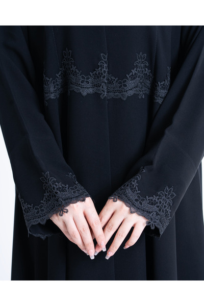 aljmal alraqi abaya Abaya Hiam with Royal Crepe Fabric Embellished with Pearls