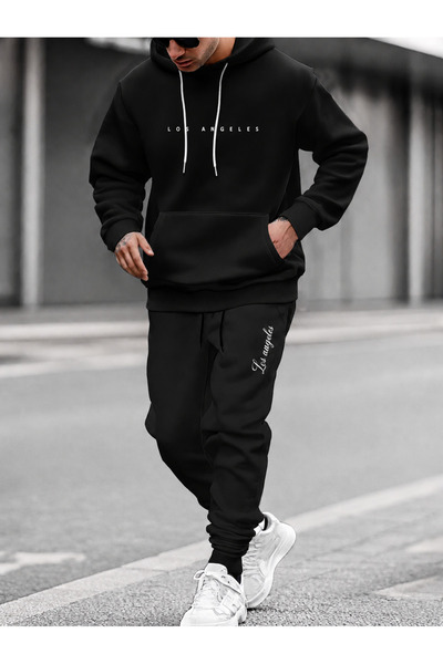 PAVRO Sweatshirt Tracksuit Set Oversize Shaped Comfortable Fit Quality Fabric...