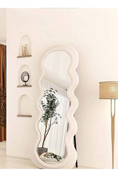 NKX Wavy Shaped Full Length Dressing Mirror 80X180 CM Off White