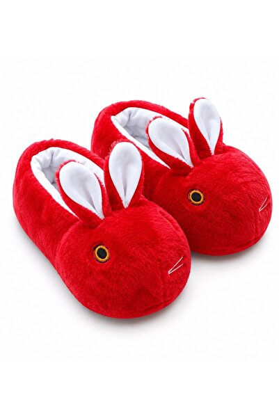 ZERDALİFE Women's Pink Rabbit Plush House Slippers Soft Warm Winter Slippers