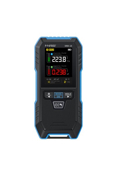 FNIRSI Detector de radiații EMF ERD-10 4-în-1, Ecran TFT de 2,4 ", USB-C, 100...