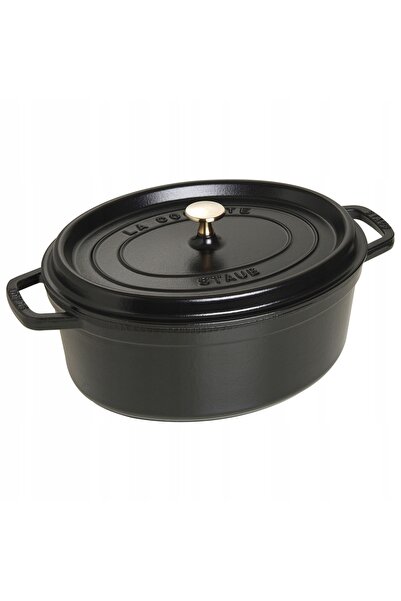 STAUB Oală din fontă ovală La Cocotte Garnek, 5,5 litri, neagră, FRANȚA - ORI...