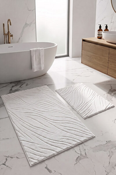 neşe home collection Bathroom Mat Set of 2 |   Machine Washable |   Stain-Res...