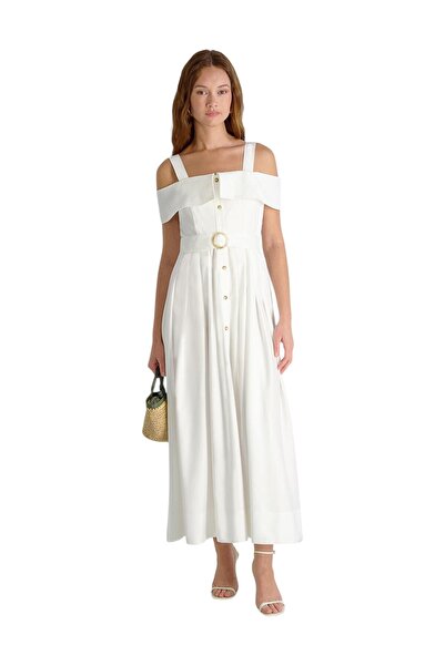 French Connection Women Fluid Rayon Midi Dress