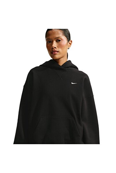 Nike W NK STDO FLC HVY OS PO HDY IO2105-001 Μαύρο