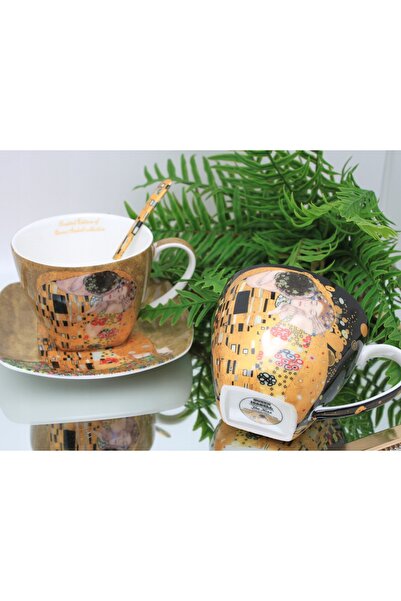 NO BRAND Set de 2 cești de porțelan pentru cadou, pentru cafea și ceai, Klimt...