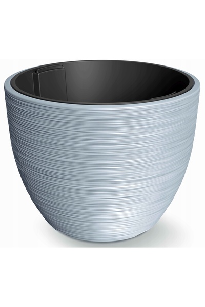 Prosperplast Ghiveci rotund Furu DBFU570 cu caneluri și inserție, 92 l, gri d...