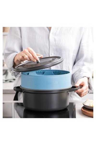 NO BRAND GreenPan Steam Blue 24cm Inserție pentru gătit la aburi